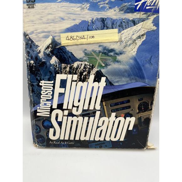 Microsoft Flight Simulator MS-DOS Floppy Disk Complete In Big Box 1993 Big Box - Picture 3 of 12